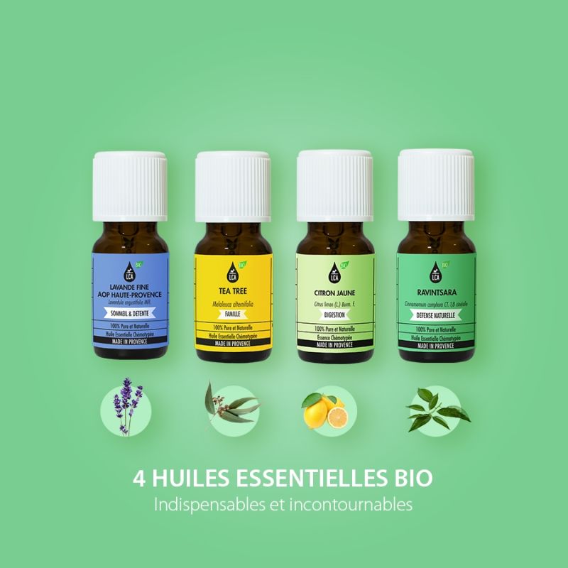 Coffret d'huiles essentielles bio - Pack cadeau d'aromathérapie